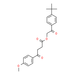 ChemSpider 2D Image | 2-[4-(2-Methyl-2-propanyl)phenyl]-2-oxoethyl 4-(4-methoxyphenyl)-4-oxobutanoate | C23H26O5