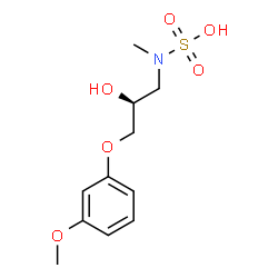ChemSpider 2D Image | [(2S)-2-Hydroxy-3-(3-methoxyphenoxy)propyl]methylsulfamic acid | C11H17NO6S
