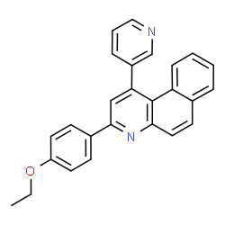 ChemSpider 2D Image | 3-(4-Ethoxyphenyl)-1-(3-pyridinyl)benzo[f]quinoline | C26H20N2O