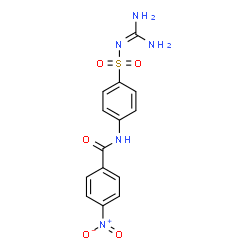 ChemSpider 2D Image | N-{4-[(Diaminomethylene)sulfamoyl]phenyl}-4-nitrobenzamide | C14H13N5O5S