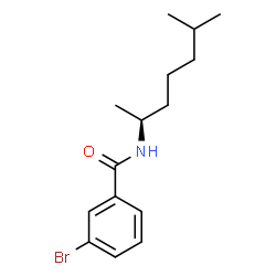 ChemSpider 2D Image | 3-Bromo-N-[(2S)-6-methyl-2-heptanyl]benzamide | C15H22BrNO