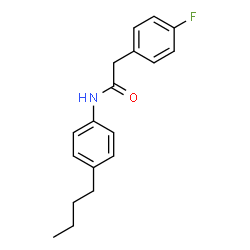 ChemSpider 2D Image | N-(4-Butylphenyl)-2-(4-fluorophenyl)acetamide | C18H20FNO