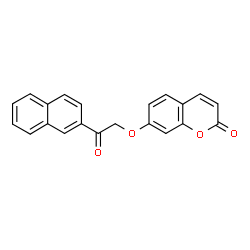 ChemSpider 2D Image | 7-[2-(2-Naphthyl)-2-oxoethoxy]-2H-chromen-2-one | C21H14O4