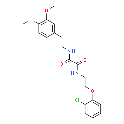 ChemSpider 2D Image | N-[2-(2-Chlorophenoxy)ethyl]-N'-[2-(3,4-dimethoxyphenyl)ethyl]ethanediamide | C20H23ClN2O5