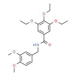 ChemSpider 2D Image | N-(3,4-Dimethoxybenzyl)-3,4,5-triethoxybenzamide | C22H29NO6