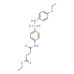 ChemSpider 2D Image | Ethyl 4-({4-[(4-ethoxyphenyl)sulfamoyl]phenyl}amino)-4-oxobutanoate | C20H24N2O6S