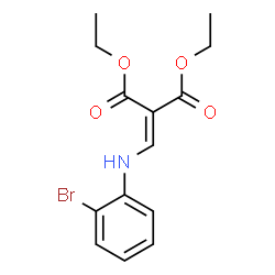 ChemSpider 2D Image | Diethyl {[(2-bromophenyl)amino]methylene}malonate | C14H16BrNO4