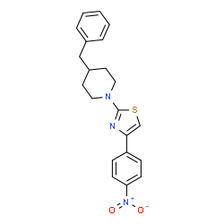 ChemSpider 2D Image | 4-Benzyl-1-[4-(4-nitrophenyl)-1,3-thiazol-2-yl]piperidine | C21H21N3O2S