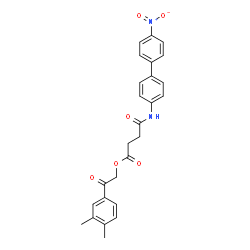 ChemSpider 2D Image | 2-(3,4-Dimethylphenyl)-2-oxoethyl 4-[(4'-nitro-4-biphenylyl)amino]-4-oxobutanoate | C26H24N2O6