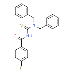 ChemSpider 2D Image | N-(Dibenzylcarbamothioyl)-4-fluorobenzamide | C22H19FN2OS