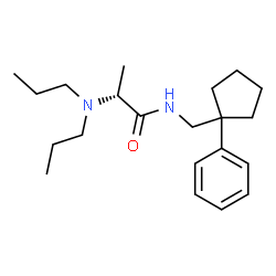 ChemSpider 2D Image | N-[(1-Phenylcyclopentyl)methyl]-N~2~,N~2~-dipropyl-D-alaninamide | C21H34N2O