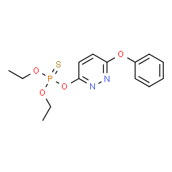 ChemSpider 2D Image | O,O-Diethyl O-(6-phenoxy-3-pyridazinyl) phosphorothioate | C14H17N2O4PS