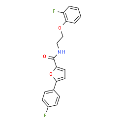 ChemSpider 2D Image | N-[2-(2-Fluorophenoxy)ethyl]-5-(4-fluorophenyl)-2-furamide | C19H15F2NO3