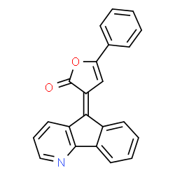 ChemSpider 2D Image | (3Z)-3-(5H-Indeno[1,2-b]pyridin-5-ylidene)-5-phenyl-2(3H)-furanone | C22H13NO2