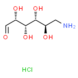 ChemSpider 2D Image | 6-AMINO-6-DEOXY-D-GLUCOSE HYDROCHLORIDE | C6H14ClNO5