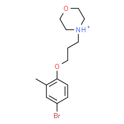ChemSpider 2D Image | 4-[3-(4-Bromo-2-methylphenoxy)propyl]morpholin-4-ium | C14H21BrNO2