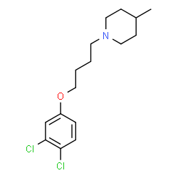 ChemSpider 2D Image | 1-[4-(3,4-Dichlorophenoxy)butyl]-4-methylpiperidine | C16H23Cl2NO