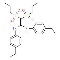 ChemSpider 2D Image | N,N'-Bis(4-ethylphenyl)-2,2-bis(propylsulfonyl)-1,1-ethenediamine | C24H34N2O4S2