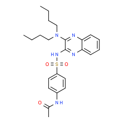ChemSpider 2D Image | N-(4-{[3-(Dibutylamino)-2-quinoxalinyl]sulfamoyl}phenyl)acetamide | C24H31N5O3S