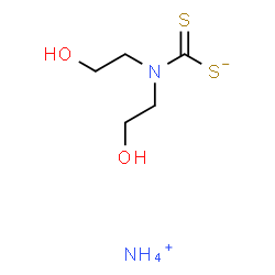 ChemSpider 2D Image | Ammonium bis(2-hydroxyethyl)carbamodithioate | C5H14N2O2S2