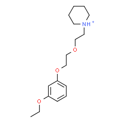 ChemSpider 2D Image | 1-{2-[2-(3-Ethoxyphenoxy)ethoxy]ethyl}piperidinium | C17H28NO3