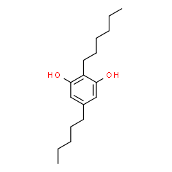 ChemSpider 2D Image | 2-Hexyl-5-pentyl-1,3-benzenediol | C17H28O2