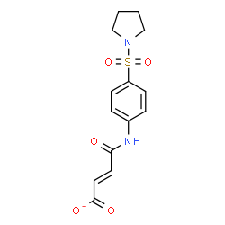 ChemSpider 2D Image | (2E)-4-Oxo-4-{[4-(1-pyrrolidinylsulfonyl)phenyl]amino}-2-butenoate | C14H15N2O5S