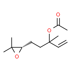ChemSpider 2D Image | 5-[(2S)-3,3-Dimethyl-2-oxiranyl]-3-methyl-1-penten-3-yl acetate | C12H20O3
