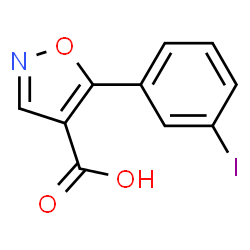 ChemSpider 2D Image | 5-(3-Iodophenyl)-isoxazole-4-carboxylic acid | C10H6INO3