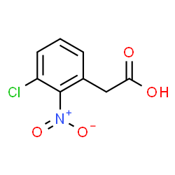 ChemSpider 2D Image | 3-Chloro-2-nitrophenylacetic Acid | C8H6ClNO4