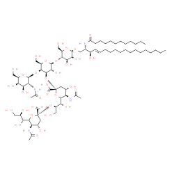 ChemSpider 2D Image | Ganglioside GD2 (d18:1/12:0) | C72H126N4O34