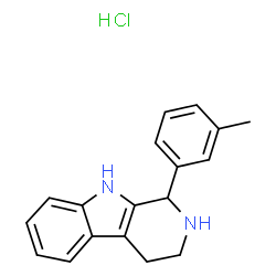 ChemSpider 2D Image | 1-(3-methylphenyl)-1H,2H,3H,4H,9H-pyrido[3,4-b]indole hydrochloride | C18H19ClN2