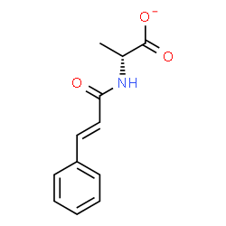 ChemSpider 2D Image | (2R)-2-{[(2E)-3-Phenyl-2-propenoyl]amino}propanoate | C12H12NO3