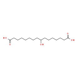 ChemSpider 2D Image | 8-Hydroxyhexadecanedioic acid | C16H30O5