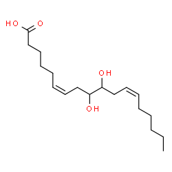 ChemSpider 2D Image | (6Z,12Z)-9,10-Dihydroxy-6,12-octadecadienoic acid | C18H32O4