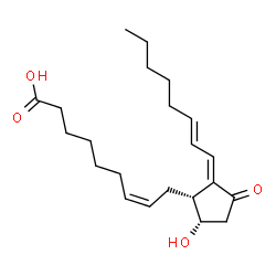 ChemSpider 2D Image | (7Z)-9-{(1R,2E,5S)-5-Hydroxy-2-[(2E)-2-octen-1-ylidene]-3-oxocyclopentyl}-7-nonenoic acid | C22H34O4