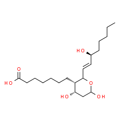 ChemSpider 2D Image | (9beta,12xi,13E,15S)-9,11,15-Trihydroxythrombox-13-en-1-oic acid | C20H36O6