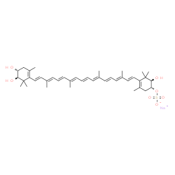 ChemSpider 2D Image | Sodium (2R,2'R,3R,3'R)-2,2',3-trihydroxy-beta,beta-caroten-3'-yl sulfate | C40H55NaO7S
