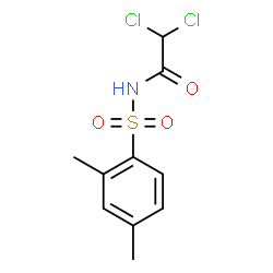 ChemSpider 2D Image | 2,2-Dichloro-N-[(2,4-dimethylphenyl)sulfonyl]acetamide | C10H11Cl2NO3S