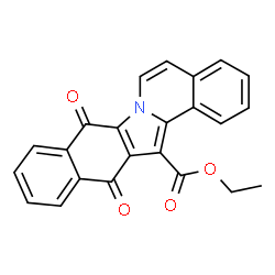 ChemSpider 2D Image | Ethyl 8,13-dioxo-8,13-dihydrobenzo[5,6]indolo[2,1-a]isoquinoline-14-carboxylate | C23H15NO4