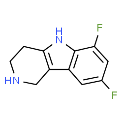 ChemSpider 2D Image | 6,8-Difluoro-2,3,4,5-tetrahydro-1H-pyrido[4,3-b]indole | C11H10F2N2