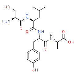 ChemSpider 2D Image | L-Seryl-L-leucyl-L-tyrosyl-L-alanine | C21H32N4O7