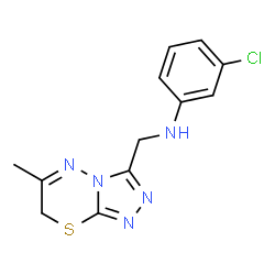 ChemSpider 2D Image | 3-Chloro-N-[(6-methyl-7H-[1,2,4]triazolo[3,4-b][1,3,4]thiadiazin-3-yl)methyl]aniline | C12H12ClN5S