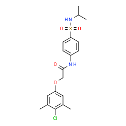 ChemSpider 2D Image | 2-(4-Chloro-3,5-dimethylphenoxy)-N-[4-(isopropylsulfamoyl)phenyl]acetamide | C19H23ClN2O4S