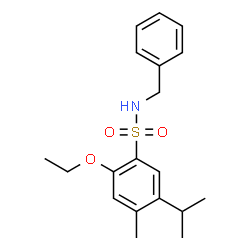 ChemSpider 2D Image | N-Benzyl-2-ethoxy-5-isopropyl-4-methylbenzenesulfonamide | C19H25NO3S