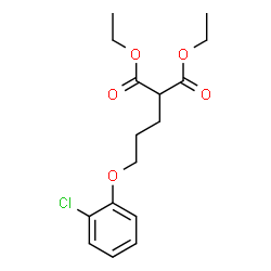 ChemSpider 2D Image | Diethyl [3-(2-chlorophenoxy)propyl]malonate | C16H21ClO5