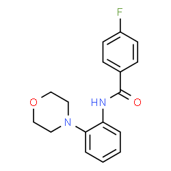 ChemSpider 2D Image | 4-Fluoro-N-[2-(4-morpholinyl)phenyl]benzamide | C17H17FN2O2