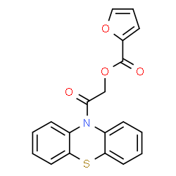 ChemSpider 2D Image | 2-Oxo-2-(10H-phenothiazin-10-yl)ethyl 2-furoate | C19H13NO4S