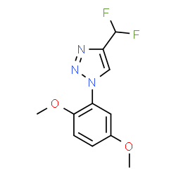 ChemSpider 2D Image | 4-(Difluoromethyl)-1-(2,5-dimethoxyphenyl)-1H-1,2,3-triazole | C11H11F2N3O2
