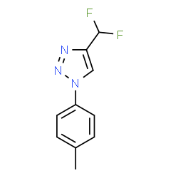 ChemSpider 2D Image | 4-(Difluoromethyl)-1-(4-methylphenyl)-1H-1,2,3-triazole | C10H9F2N3